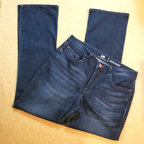 Lee Denim - Lee Riders Womens Size 12 M Pockets Mid Rise Bootcut  Denim Blue Jeans